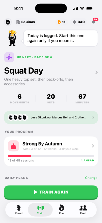 train · the program